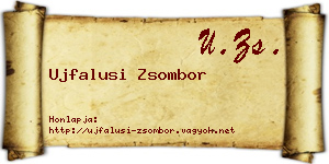 Ujfalusi Zsombor névjegykártya